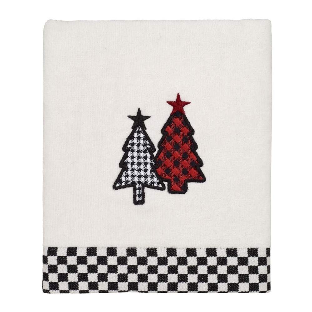 Avanti Tis the Season Holiday Plaid Cotton Hand Towel, 16" X 30" - Linen
